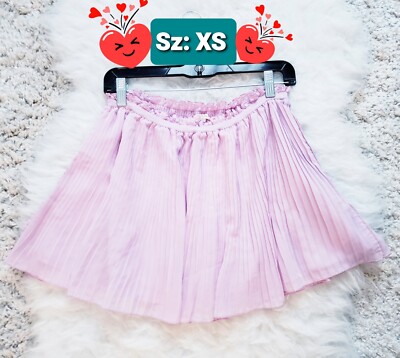 Ruby Bloom Women's Mini Pink Summer Pleated Skirts. SZ: XS