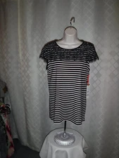 Short Sleeve Tops size MD,SM.ELLE,Red,Black Stripe,Royal Blue,Pink Floral NWT