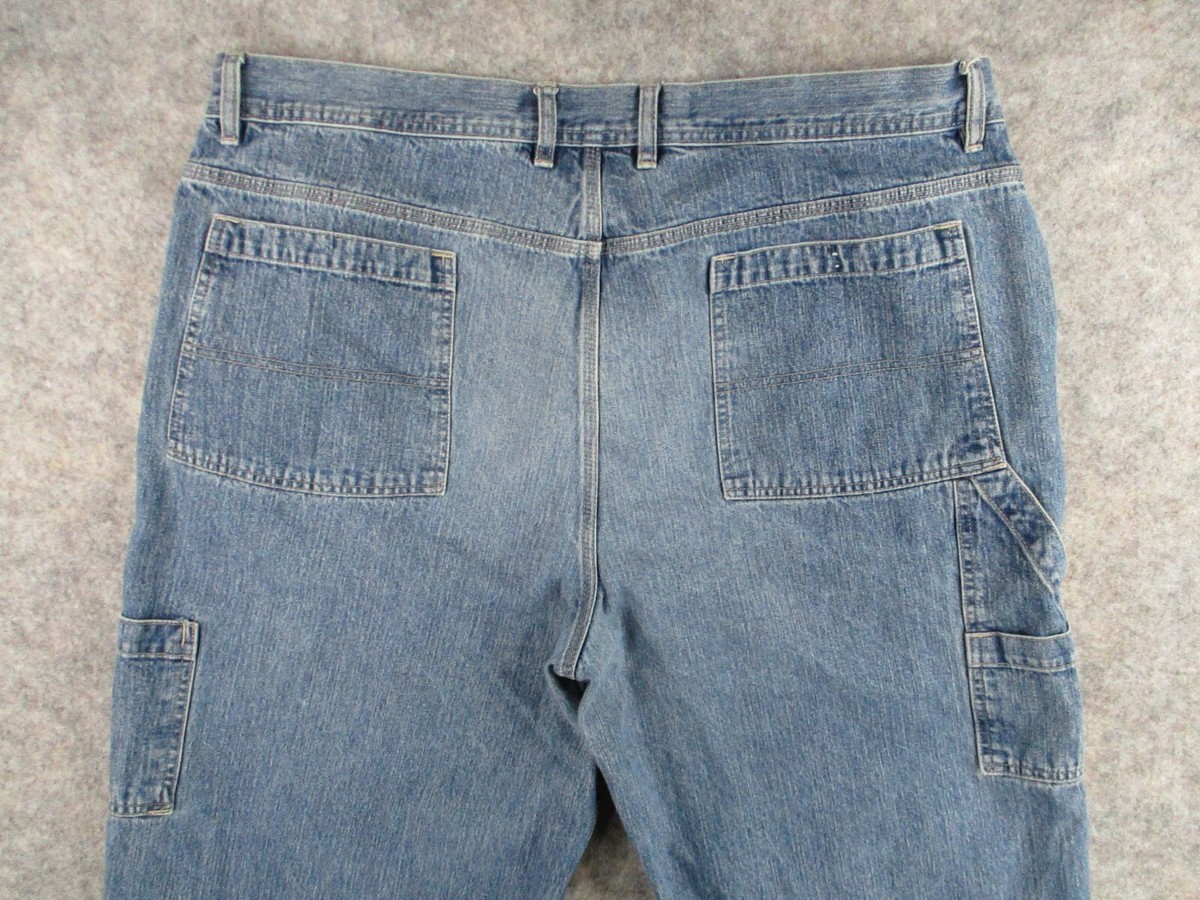 Arizona Carpenter Jeans Mens 42x36 Blue Denim Straight