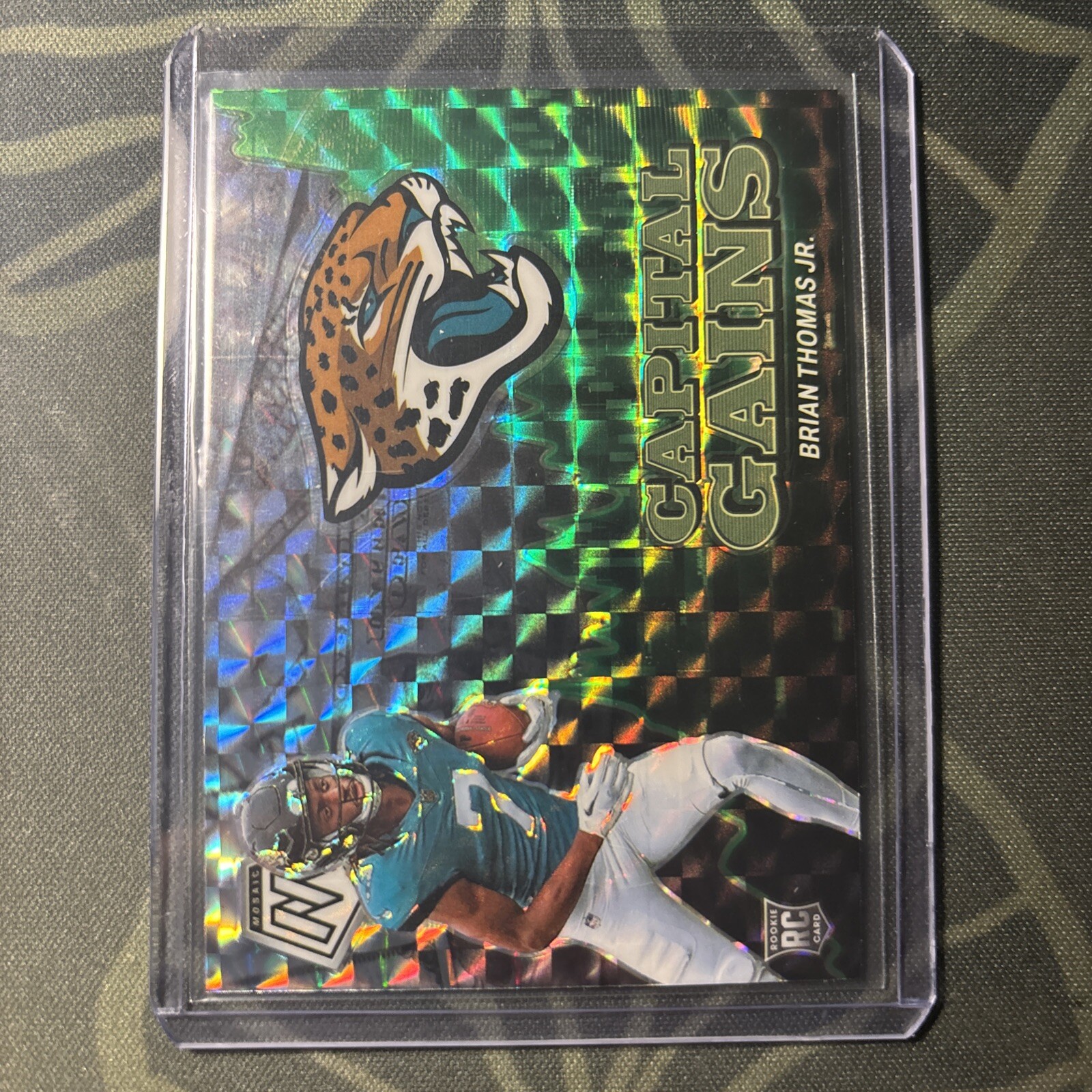 BRIAN THOMAS JR 2024 PANINI MOSAIC CAPITAL GAINS SILVER RC ROOKIE JACKSONVILLE