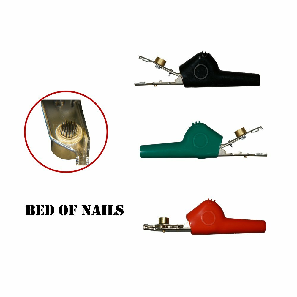 AST Labs Alligator Clip Bed of Nails ANGLED Nose + Spike (Black/Red/Green)