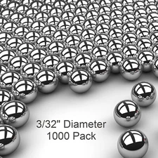 1000 3/32" Inch G25 Precision Chromium Chrome Steel Bearing Balls AISI 52100