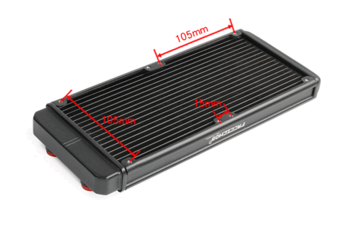 FreezeMod 120 mm 240 mm 360 mm Heizkörper Aluminium G1/4 Gewinde Wasserkühlung schwarz - Bild 7 von 32