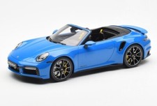 Porsche 911 Turbo S Cabriolet in Miami Blue 1:18 scale by GT Spirit