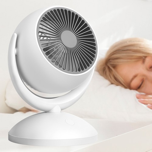 Quiet Electric Air Circulator Fan 360°Tilting Head Desk Fan for Home Office Room