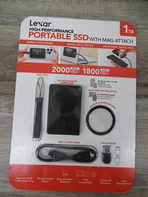 Lexar SL500 High Performance Portable SSD 1TB with Magnetic Set Mag Attach