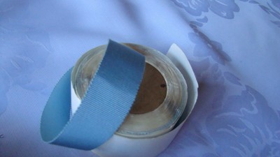 1y 7//8/" GREEN GROSGRAIN RIBBON NATURAL COTTON RAYON TRIM HAT FEDORA COCARDE DOLL