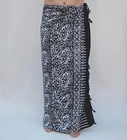 NEW EXTRA LARGE LONG UNISEX PREMIUM QUALITY BLACK GECKO BEACH SARONG / saL508P