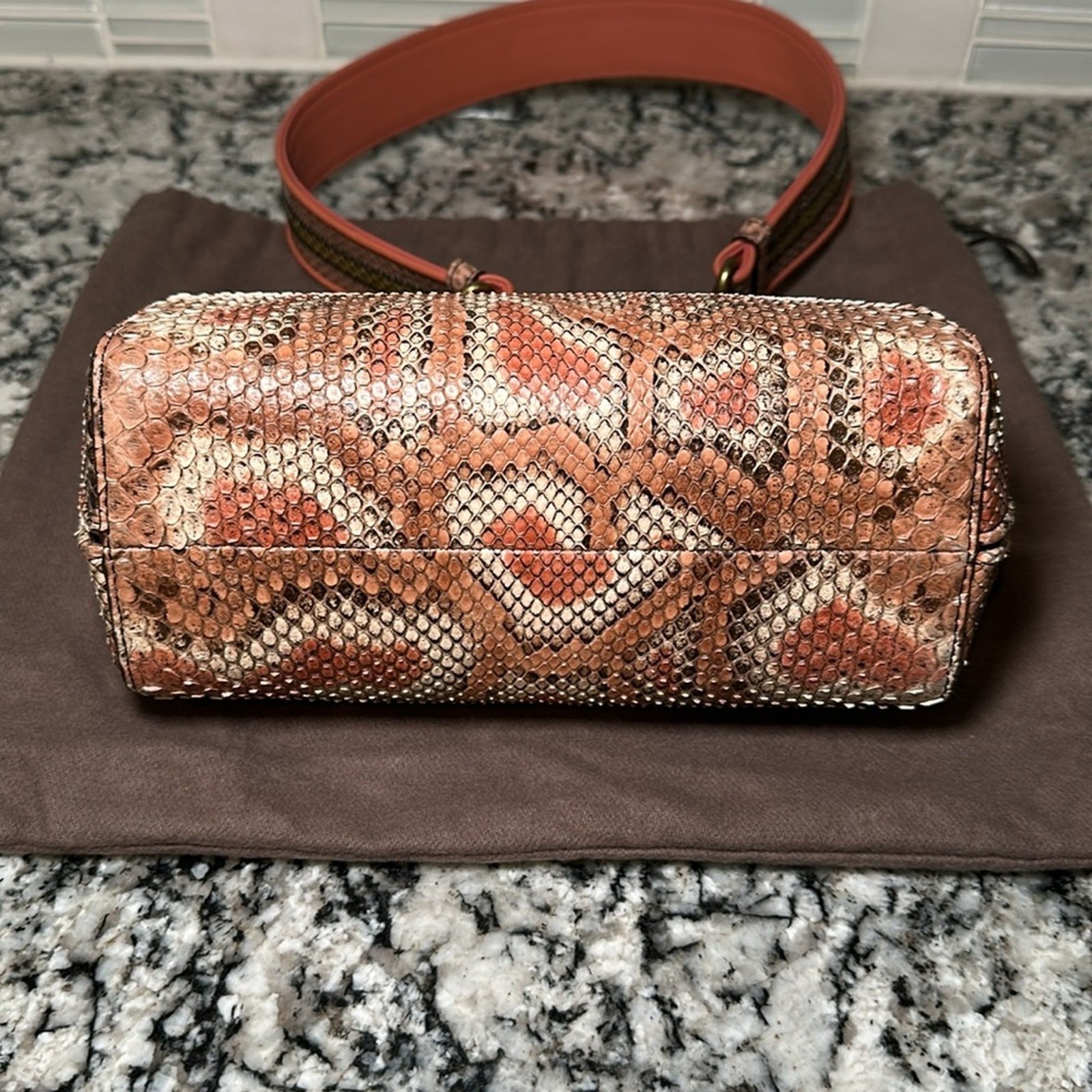 Bottega Veneta Limited Edition Python Dahlia Burano Bag thumbnail 3