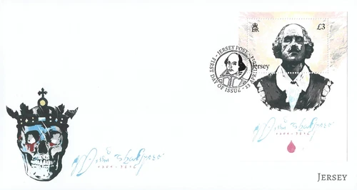 2014 Jersey 450th Birth Anniversary of William Shakespeare Mini Sheet FDC