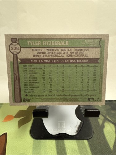 Tyler Fitzgerald #238 Topps Heritage MLB Baseball 2025 San Francisco Giants - Picture 2 of 2