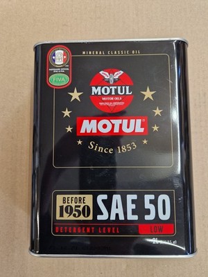 2L MOTUL Motoröl SAE 50 Low 104510 BEFORE 1950 mineralisch Oldtimer Öl Öldose