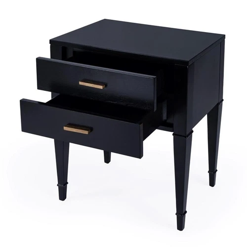 Butler Specialty Company Kai 2 Drawer End Table - Black Licorice - Picture 3 of 8