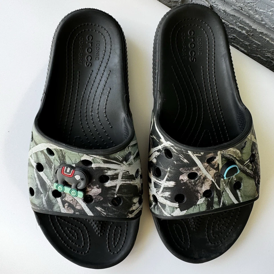 Crocs Realtree Classic Iconic Comfort Slides Sandal Tree Camo M Size 5 W Size 7 - Image 2 of 4