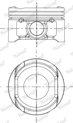 1x NÜRAL 87-437707-00 Kolben für Nissan Mitsubishi Infiniti Lada
