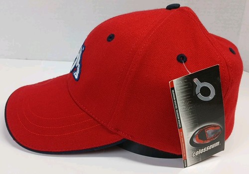 Fresno State Bulldogs Stretch Fit Hat Large Extra Large Coliseum Men's Red Ncaa - Picture 2 of 16