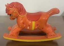 8.5  Rocking Horse Rarely Available. Wooden Hand Painted Japan.