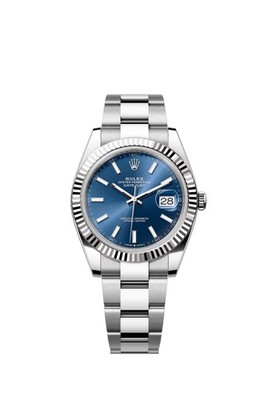 Datejust 41 NEW 2026 Blue Index Dial Stainless Steel Fluted Bezel Oyster