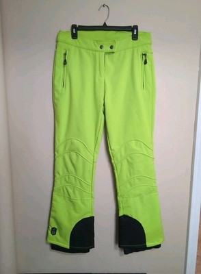 Killtec Women s Ski Snow Pants Size 12 Fleece Lined Lime Green Level 3