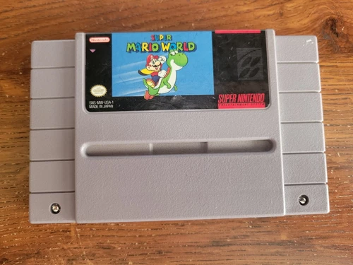 Super Mario World SNES 1991 Super Nintendo Video Game Cartridge