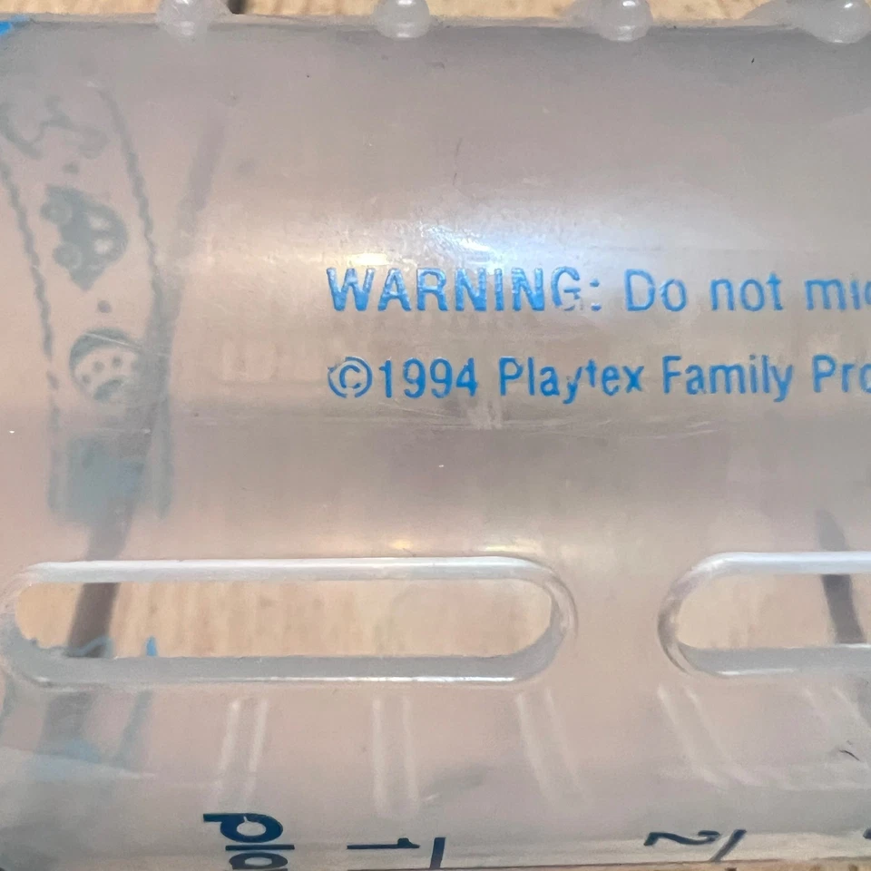 Biberón Playtex azul vintage 1994 sistema de lactancia drop ins alimentación infantil Foto 2 de 4