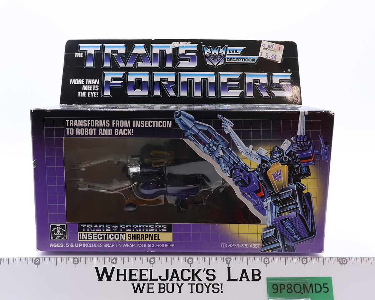 Shrapnel G1 Transformers Hasbro 1985 Action Figure MISB TAPE SEALED NO COLOR BRK