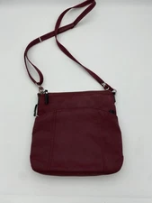 PACSafe Anti theft RFID Nylon Bag Women’s TravelSmith Maroon Crossbody