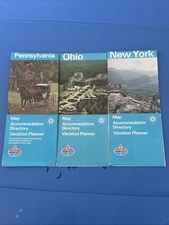 1975-76 Amoco Pennsylvania, Ohio, New York Vintage Road Map Excellent Condition