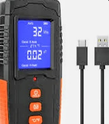 EMF Meter, Rechargeable Digital Electromagnetic Field Radiation Detector USB NEW