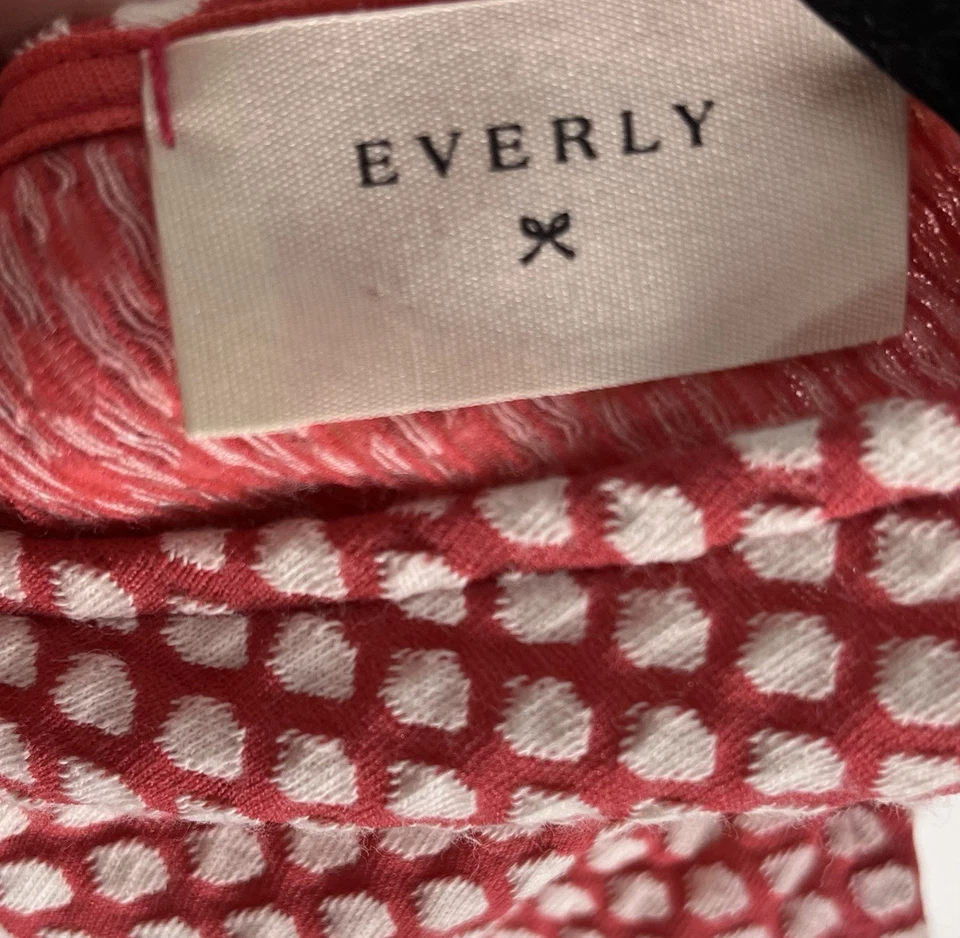 Vestido Everly para mujer rojo y blanco a lunares talla M calce y acampanado cuello en V lazo trasero Foto 4 de 4