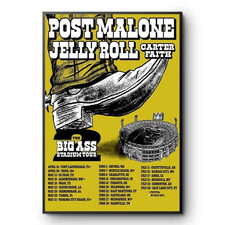 Post Malone Jelly Roll Big Ass Stadium 2 Tour 2026 Poster