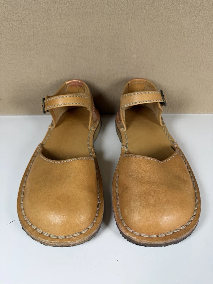 Mocassim feminino DUCKFEET MOLS couro marrom Mary Jane 39 EUA tamanho 8.5 - Imagem 3 de 4