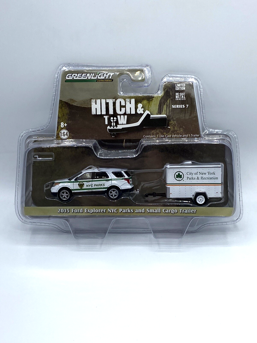 グリーンライトミニカー　Hitches s series 6 Greenlight Hitch Tow Ford Explorer New York City Dept Parks Rec
