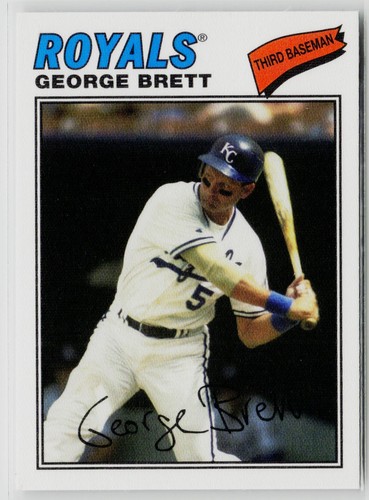 George Brett 2012 Topps Archives #77C-GB Cloth Stickers Kansas City ...