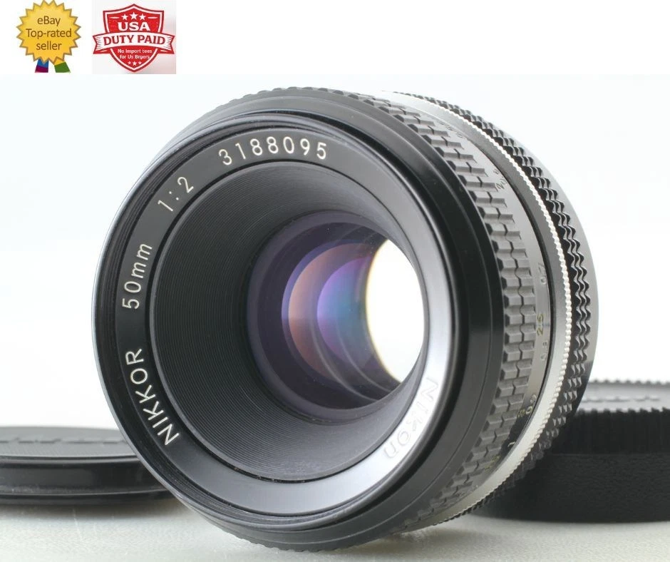 Objectif Nikon Série E 50mm F/1,8 – Monture AIS, Avec Bouchons Et Filtre L39