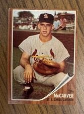 1962 Topps Tim McCarver “Rookie”   #167 Baseball Card. rookie card picture