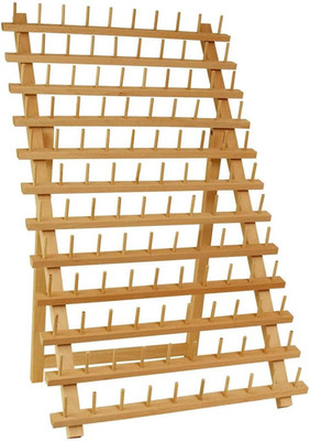 120-Spools Wooden Thread Holder Sewing and Embroidery Rack and Organizer