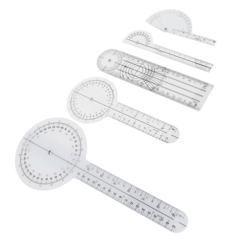 Goniometro Medico 5Pcs Goniometro Trasparente Plastica Joint Goniometro Set Kit - Foto 12 di 12