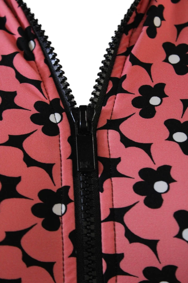 Traje de baño Michael Michael Kors para mujer texturizado manga larga cremallera completa rosa talla Foto 4 de 4