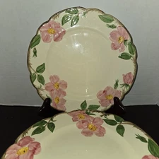 Vintage Franciscan Desert Rose (7) Dinner Plates 10.5 Inch California