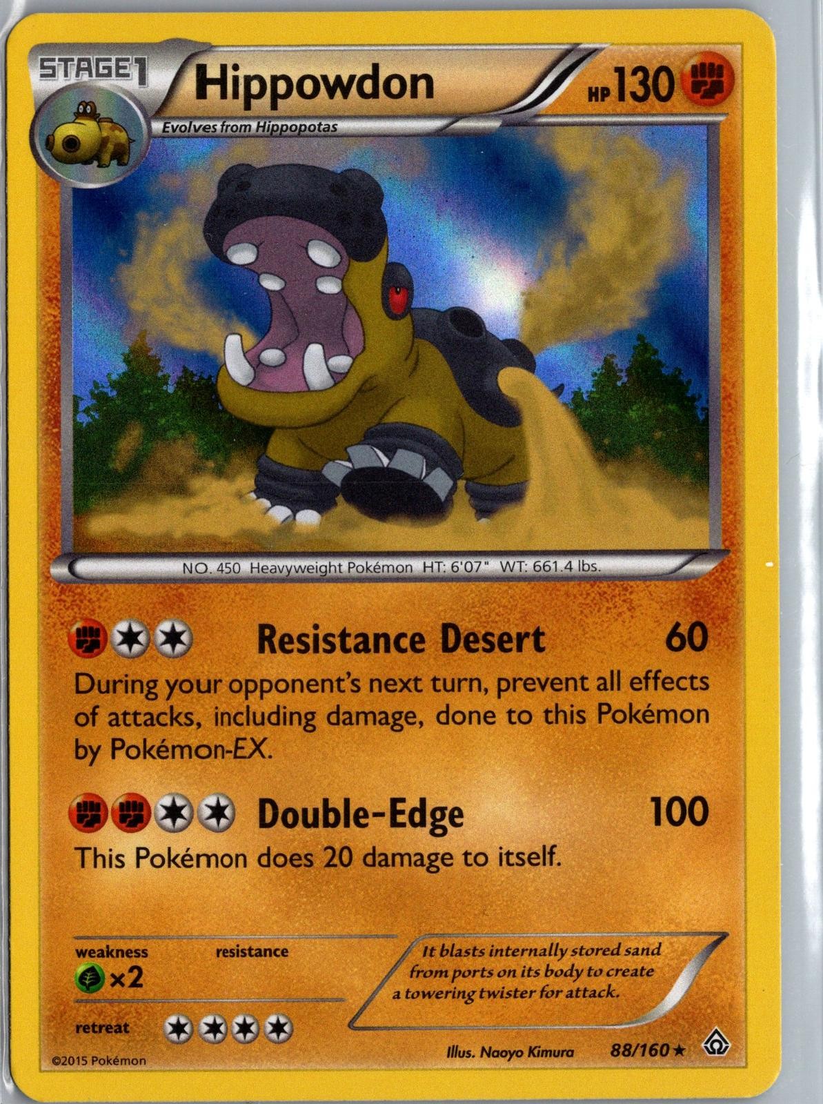 Hippowdon 88/160 Holo Rare Primal Clash Pokemon Near Mint