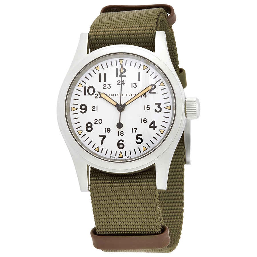 Hamilton Khaki Field Mechanical White Dial Men Watch H69439411