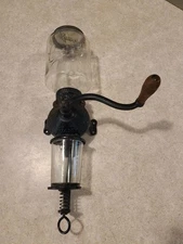 Arcade Crystal No. 3 Coffee Grinder. Original Catch Cup. Complete. 