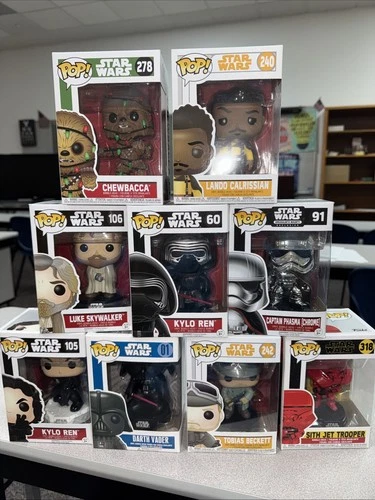 9 Star Wars Funko Chewbacca , Skywalker Darth Vader & More