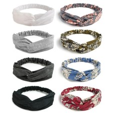 Elastic Knotted Headbands for Women Cloth Head Hair Bands for Women's Hair No...
