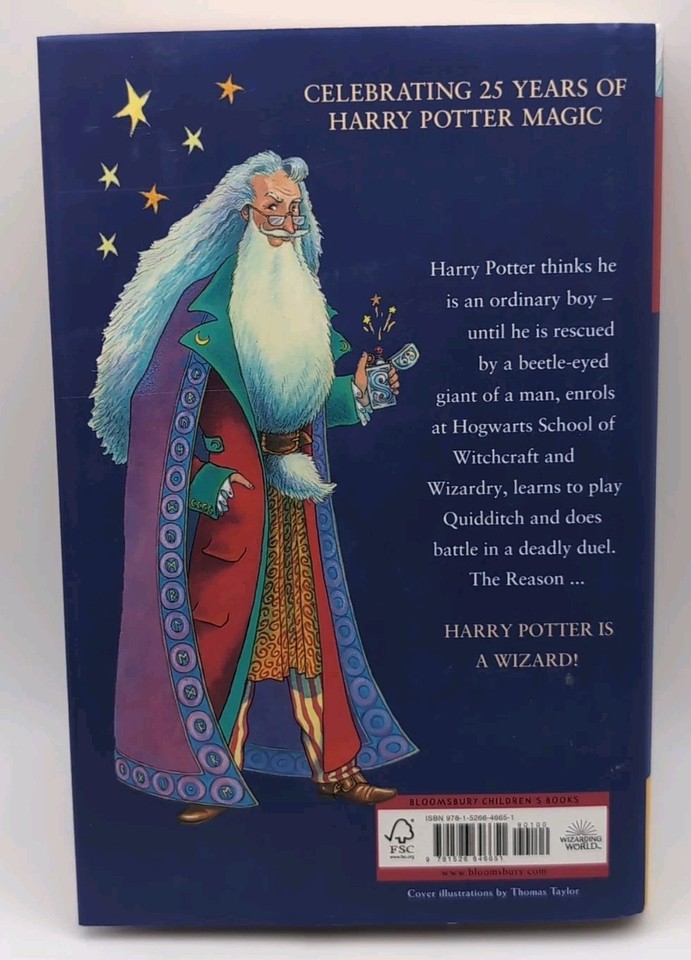 Harry Potter And The Philosophers Stone 25th Anniversary Book