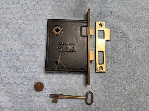 M. W. & Co. Mortise Lock 1869 - Bild 2 von 3