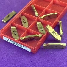 10pc SANDVIK  N123F2-0318-R0  Carbide Grooving Inserts 1/8” 4125🎯Machinist
