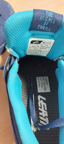 Leatt DBX 2.0 Flat Cycling Shoes Blue Size UK 9 EU 43.5 - #1011 - Picture 3 of 6