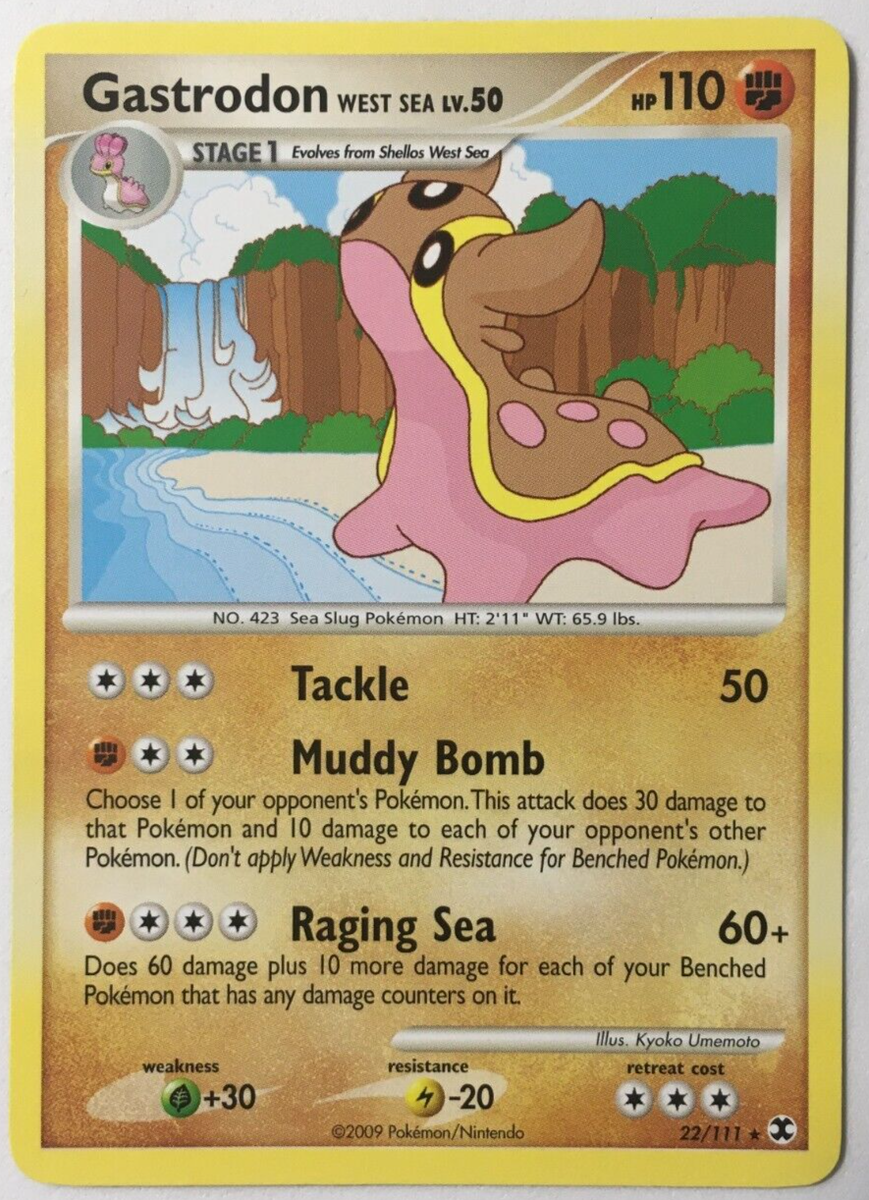 POKEMON GASTRODON WEST SEA LV.50 22/111 RISING RIVALS RARE
